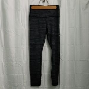 Lululemon Black and Gray Striped Leggings